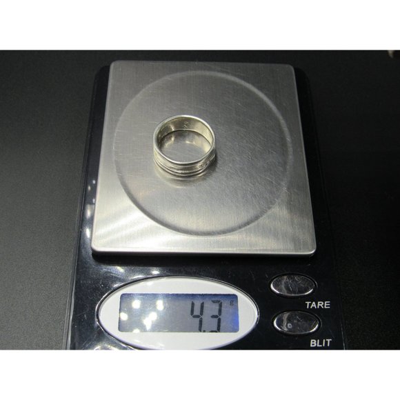 Size 6.75 Sterling Silver Odd Channel Wide Band Ring - Picture 7 of 7